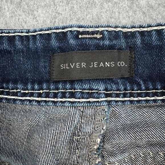 SILVER Jeans Womens SUKI Boot Cut Denim 30x29 Low Rise Thick Stitch Cowboy Rodeo - Picture 2 of 9